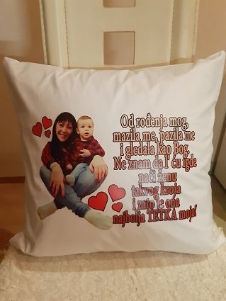 Najboljoj tetki na svetu jastuk