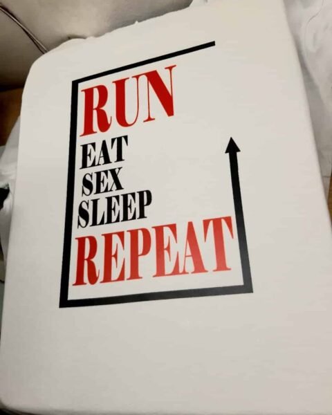 Run eat sex repeat – Majica sa štampom