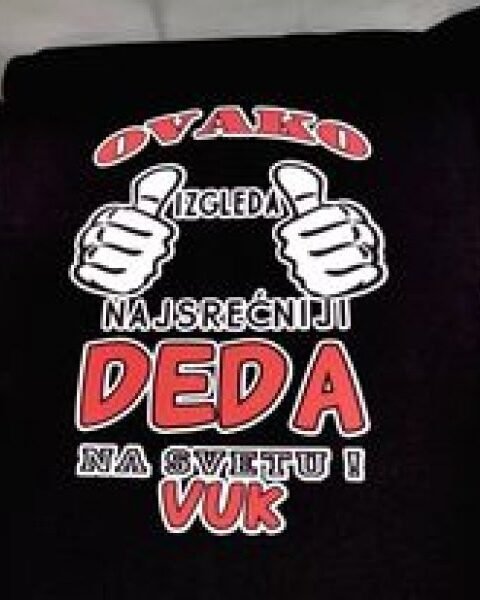 Najsrećni deda Vuk – Majica sa štampom