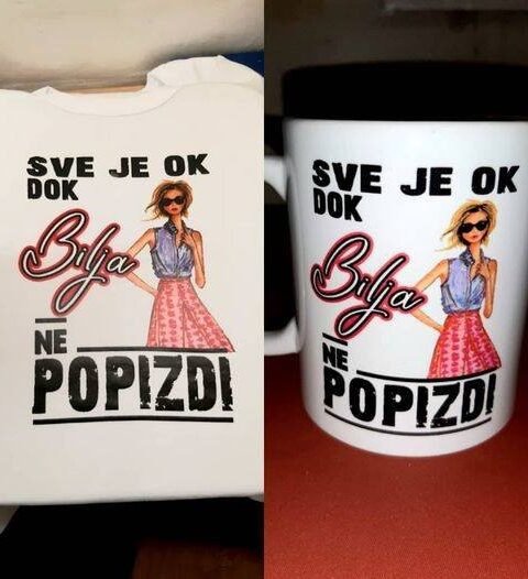 Sve je ok dok Bilja ne popizdi – Majica sa štampom