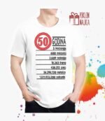 50 godina – 50. rodjendan – boja: bela