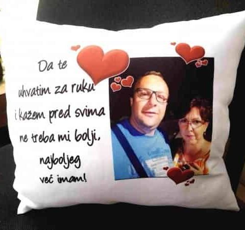 Da te uhvatim za ruku – Ukrasni jastuk sa štampom