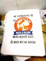 Ne zafrkavaj se sa nervoznim molerom – Majica sa štampom – boja: bela
