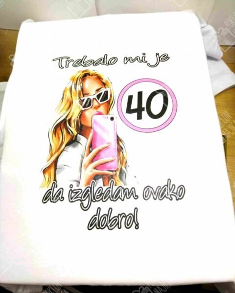 Trebalo mi je 40 ženska verzija – 50. rodjendan – boja: bela