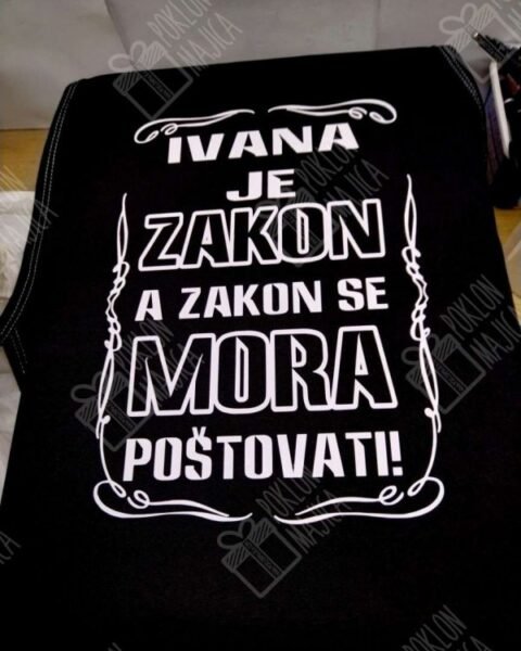 Ivana je zakon (ime po želji) – Kecelja sa štampom