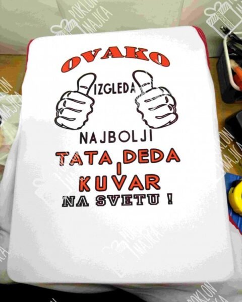 Tata deda i kuvar :) – Kecelja sa štampom