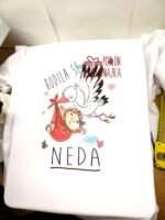 Rodila se Neda – Majica sa štampom – boja: bela