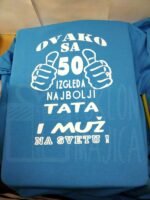 Ovako sa 50 izgleda najbolji tata (plava) – Majica sa štampom – boja: plava