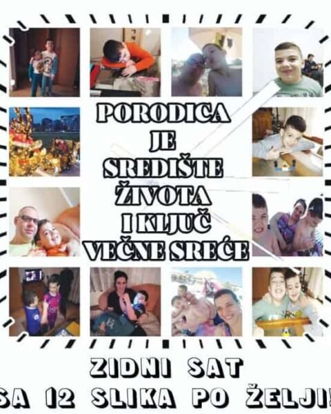 Sat sa 12 slika po želji kupca – Zidni sat sa slikom