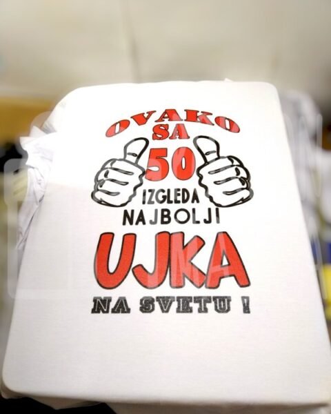 Ovako sa 50 izgleda najbolji ujka – 50. rodjendan – boja: bela