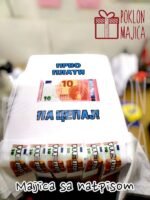 Prvo plati 10e pa cepaj – Majica sa štampom – boja: bela
