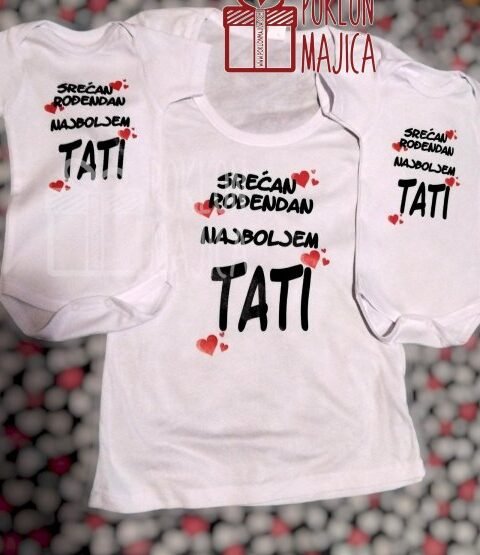 Najboljem tati porodična – Majica sa štampom