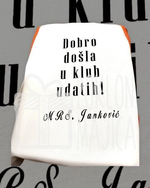 Dobro došla u klub – Kecelja sa štampom