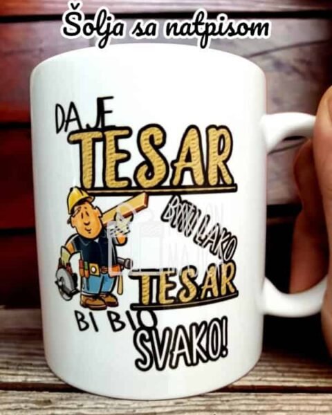 Tesar – Šolja sa natpisom