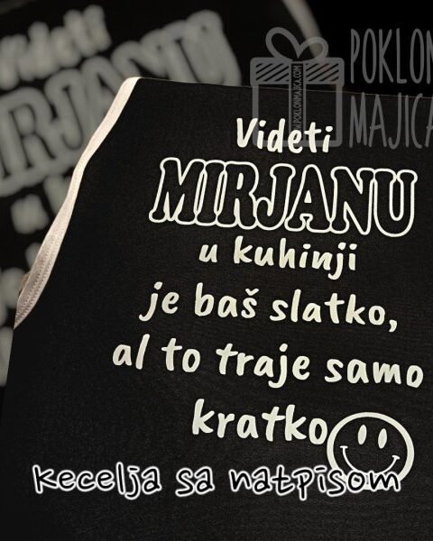 Mirjana u kujni (ime po želji) – Kecelja sa štampom