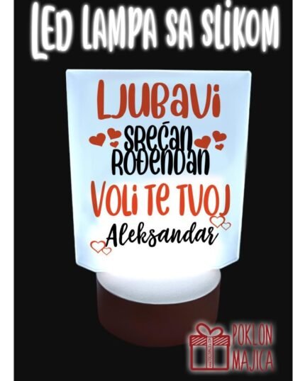 Ljubavi srecan rodjendan -lampa