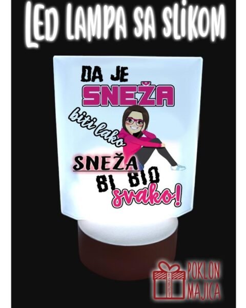 Da je sneza biti lako – ime po želji – Led lampa USB