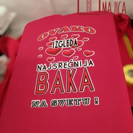 Najsrećnija baka (crvena)