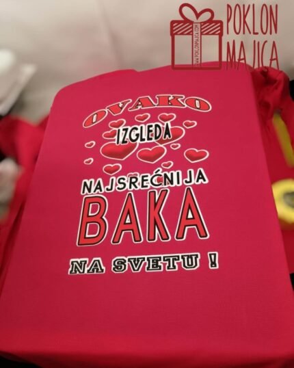 Najsrećnija baka (crvena)