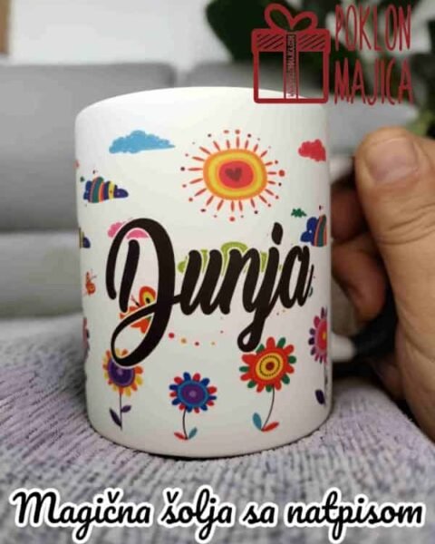 Dunja – sa imenom po želji – Šolja sa natpisom