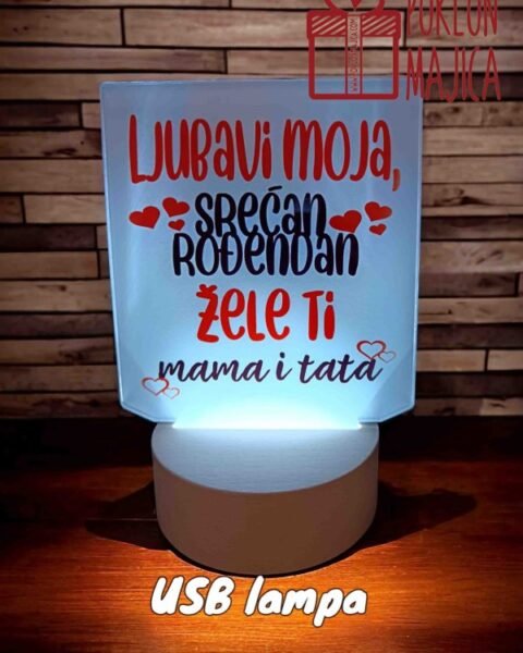 Ljubavi srecan rodjendan – Led lampa USB