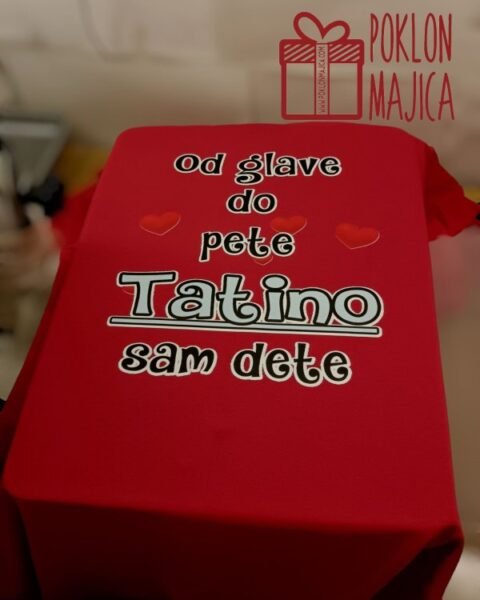 Tatino dete (crvena) – Majica sa štampom