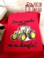 Samo traktor (crvena) – Majica sa štampom – boja: crvena