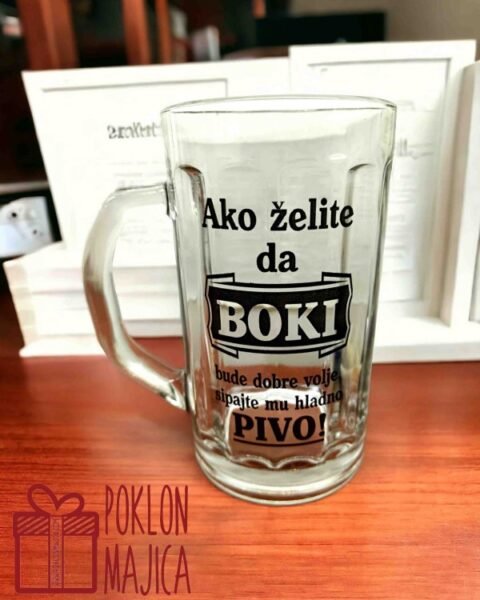 Ako želite da Boki bude dobre volje – Krigla sa natpisom