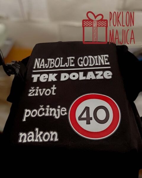 Najbolje godine 40 (crna) – 50. rodjendan – boja: crna