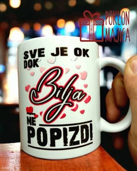 Sve je ok dok. – Šolja sa natpisom