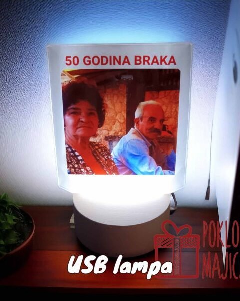 50 godina braka + slika – Led lampa USB