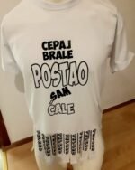 Cepaj brale neutralna sa pelcerima – Majica sa štampom – boja: bela