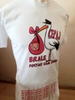 Cepaj brale – Roda i pelceri roza – Majica sa štampom – boja: bela