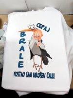 Cepaj brale v12 plava – Majica sa štampom – boja: bela
