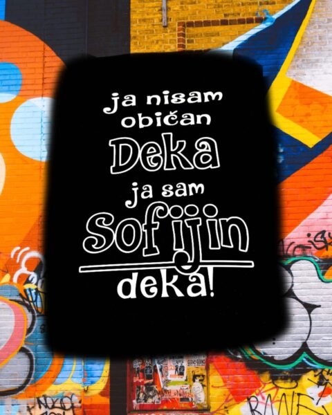 Ja nisam običan deka Crna – Majica sa štampom