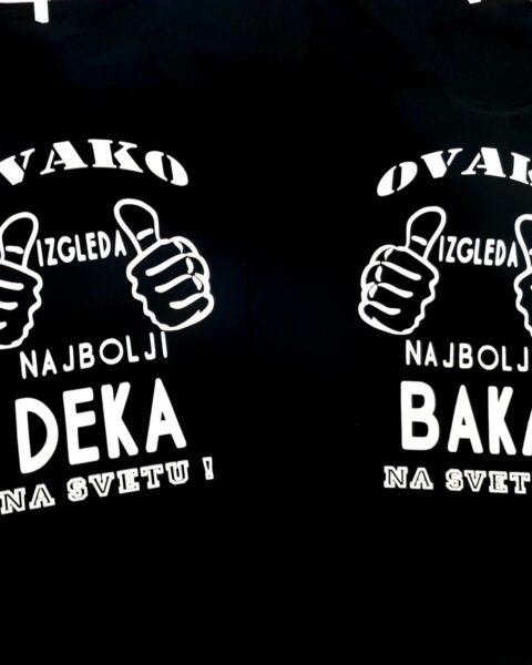 Najbolji deka i baka na svetu – Majica sa štampom