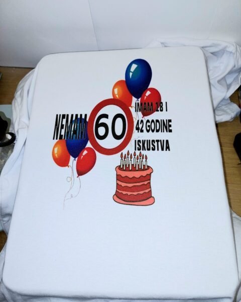 Nemam 60 godina :) – Majica sa štampom