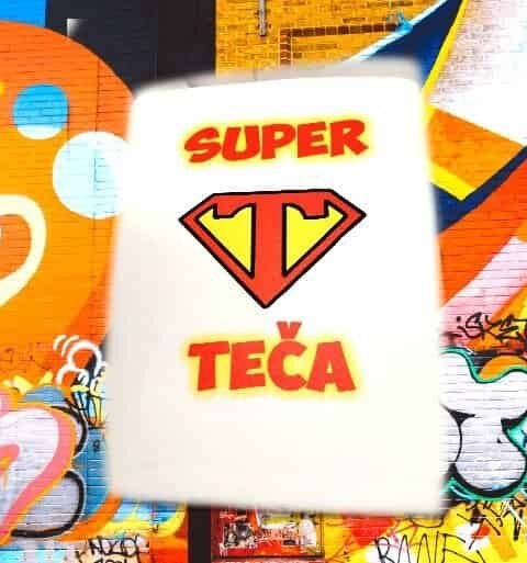 Super Teča :) – Majica sa štampom – boja: bela