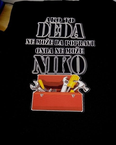 Ako to deda ne može :) crna – Majica sa štampom