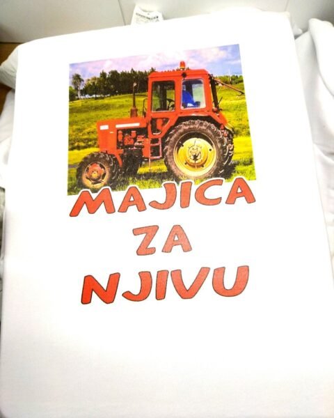 Majica za njivu – Majica sa štampom – boja: bela