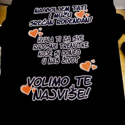 Najboljem tati i muzu srecan rodjendan - crna