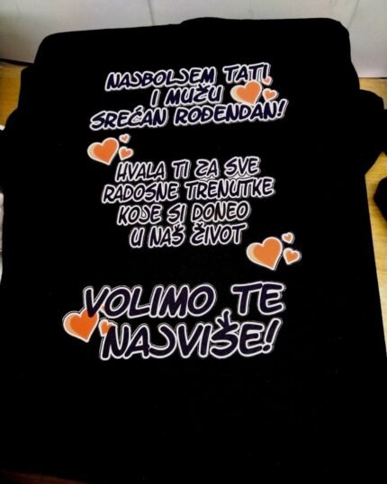 Najboljem tati i muzu srecan rodjendan - crna