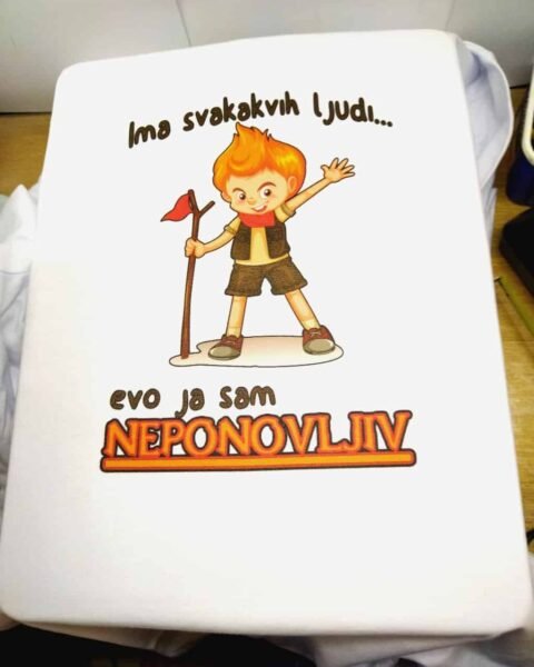 Ja sam neponovljiv :) – Majica sa štampom