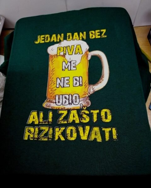 Jedan dan bez piva (u boji) – Majica sa štampom