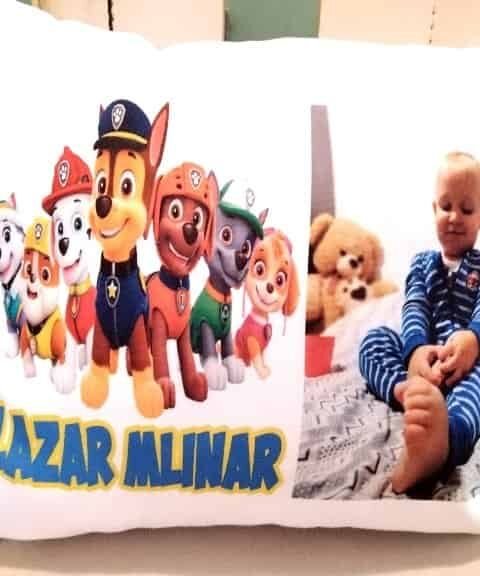 Patrilne šape + slika jastuk – Jastuk sa slikom
