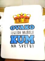 Najbolji kum – Majica sa štampom – boja: bela