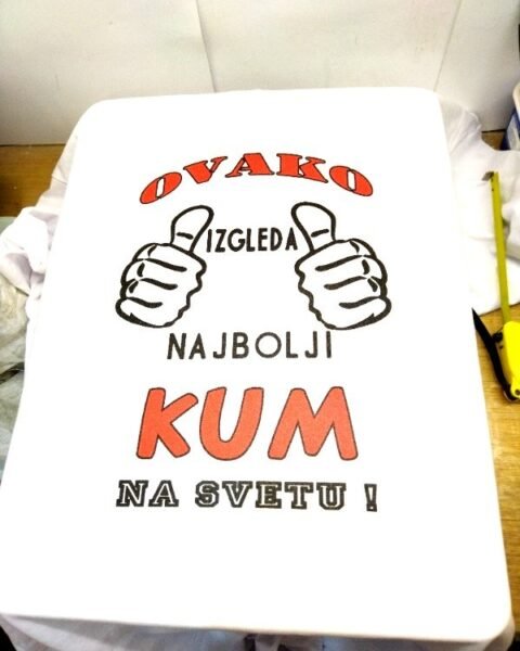 Najbolji kum kuma (bela) – Majica sa štampom