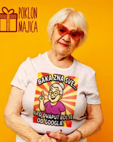 Baka zna sve :) – Majica sa štampom