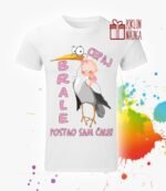 Cepaj brale v12 roza – Majica sa štampom – boja: bela