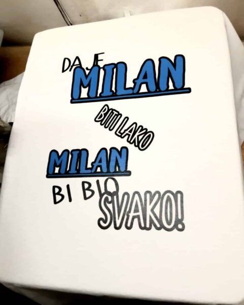 Da je Milan biti lako – Majica sa štampom